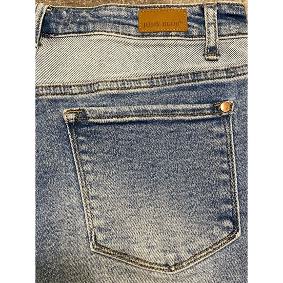 Judy Blue Denim Jean Shorts Women’s Large Stretch Cuffed JB150143 Low Rise EUC - Picture 11 of 11